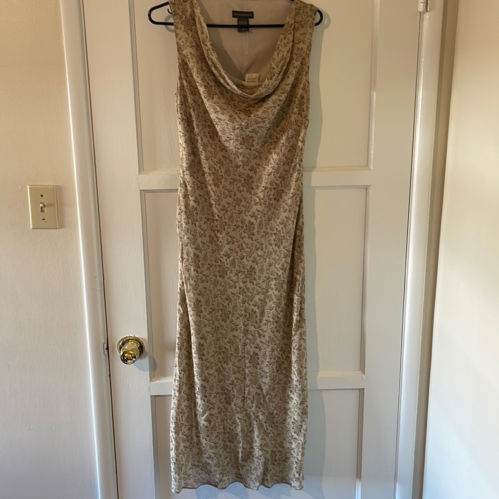 Banana Republic brand new greenish brown long dress in size 6